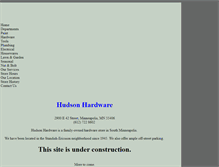 Tablet Screenshot of hudson-hardware.com